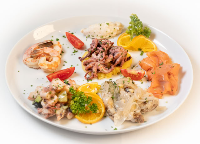 Antipasto misto di pesce alla veneziana